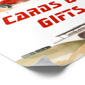 Poster Cartes et cadeaux voiture course rouge fête d'anni (Coin)