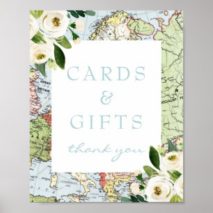 Poster Cartes et Cadeaux Voyage Thème Fleurie Panneau de 