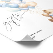 Poster Cartes et signes cadeaux, bleu Bearly wait Symbole (Coin)