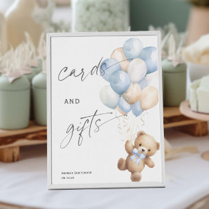 Poster Cartes et signes cadeaux, bleu Bearly wait Symbole