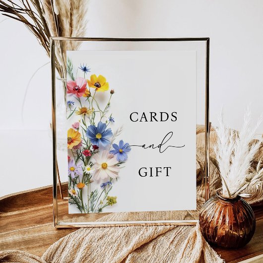 Poster Cartes fleurs sauvages et cadeaux
