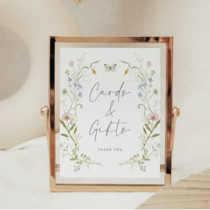 Poster Cartes Fleurs sauvages Pastel et cadeaux