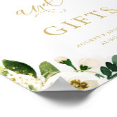 Poster Cartes Florales et Cadeaux Blanc Douche (Coin)