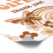 Poster Cartes Groovy & Panneau de Cadeaux de Douche Rétro (Coin)