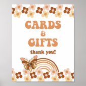 Poster Cartes Groovy & Panneau de Cadeaux de Douche Rétro (Devant)