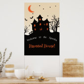 Poster Cartes Haunted House Halloween Silhouet Foam (Cuisine)