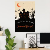 Poster Cartes Haunted House Halloween Silhouet Foam (Bureau à domicile)