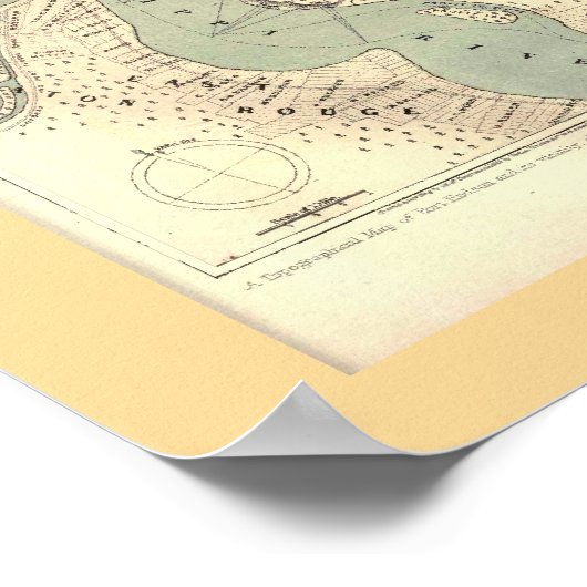 Poster Cartes Port Hudson (Coin)