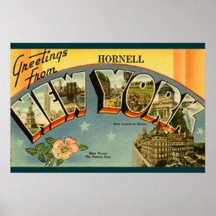 Poster Cartes postales vintage de New York
