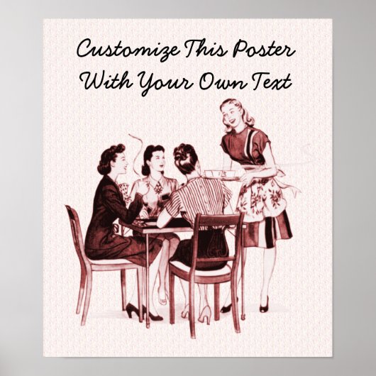 Poster Cartes rétros et café (Devant)