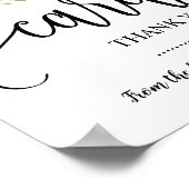 Poster Cartes signe douche mariage réception tournesols (Coin)