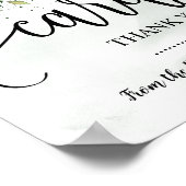 Poster Cartes signe douche réception de mariage eucalyptu (Coin)