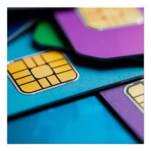 Poster Cartes SIM colorées