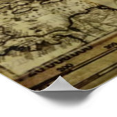 Poster Cartes vintage vieux monde (Coin)