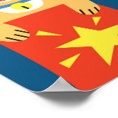 Poster Cartographie de Noël Chats Motif mignon (Coin)