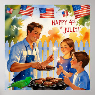 Poster Cartographier papa Grilling & Kids avec des Sparkl