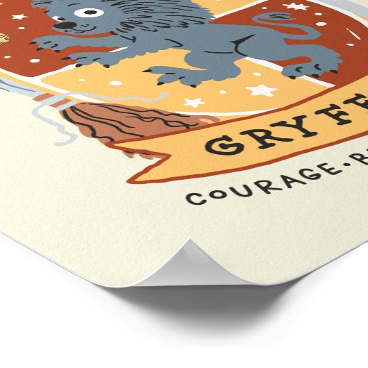 Poster Carton Brave Gryffindor Crest (Coin)
