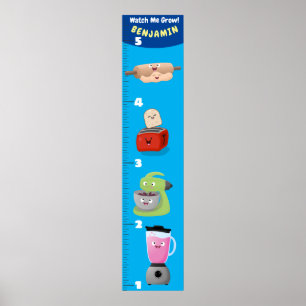 Poster Carton de croissance de l'électronique mignonne