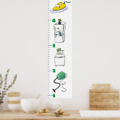 Poster Carton de croissance de l'électronique mignonne (Cuisine)