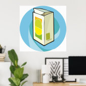 Poster Carton de jus coloré minimaliste moderne (Bureau à domicile)