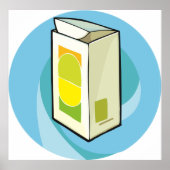 Poster Carton de jus coloré minimaliste moderne (Devant)