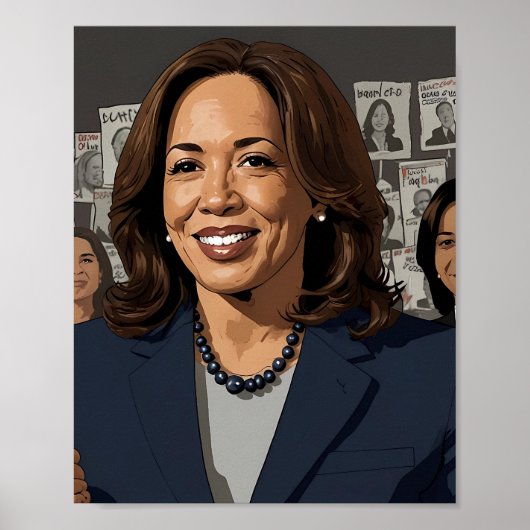 Poster Carton de Kamala Harris (Devant)