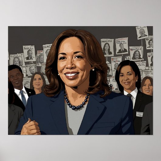 Poster Carton de Kamala Harris (Devant)