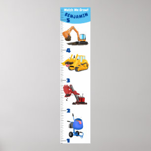Poster Carton de transport mignon graphique de croissance