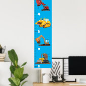 Poster Carton de transport mignon graphique de croissance (Bureau à domicile)