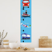 Poster Carton de transport mignon graphique de croissance (Cuisine)