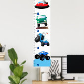 Poster Carton de transport mignon graphique de croissance (Bureau à domicile)