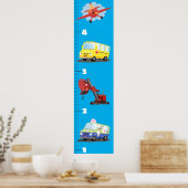 Poster Carton de transport mignon graphique de croissance (Cuisine)