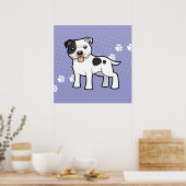 Poster Carton Staffordshire Bull Terrier (Cuisine)
