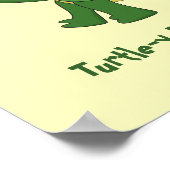 Poster Carton vert et jaune Turtle Imprimer (Coin)