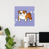 Poster Cartoon Bulldog (Bureau à domicile)