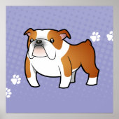 Poster Cartoon Bulldog (Devant)