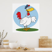 Poster Cartoon Chicken (Cuisine)