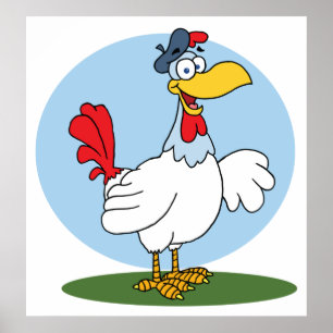 Poster Cartoon Chicken