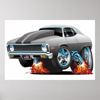 Poster Cartoon classique American Muscle Car Hot Rod