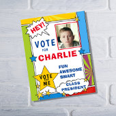 Poster Cartoon Comic Style de livre Voting school