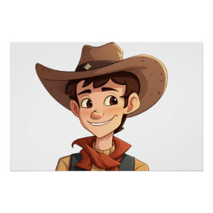 Poster Cartoon Cowboy