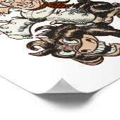 Poster Cartoon cowboy tir pistolets équitation art (Coin)