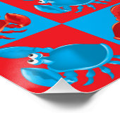 Poster Cartoon crabe mosaïque (Coin)