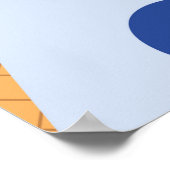 Poster Cartoon crème glacée mignonne design motif sans co (Coin)