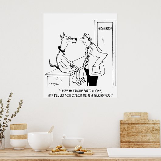 Poster Cartoon de chien 9479 (Cuisine)