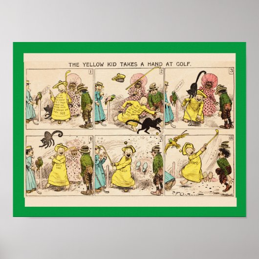 Poster Cartoon de golf 1897 (Devant)