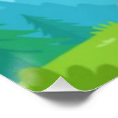 Poster Cartoon Eagle on Rock – Cute Vector Character (Coin)