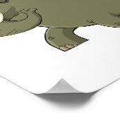 Poster Cartoon Elephant Grey Animal (Coin)