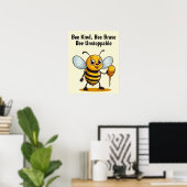 Poster Cartoon Honey Bee Personnalisé (Bureau à domicile)