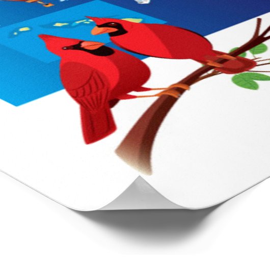 Poster Cartoon Map USA (Coin)